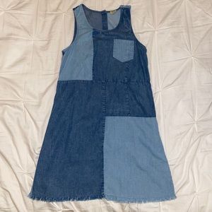 Denim patched True Craft dress.